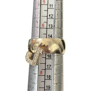 Gala sterling silver and cz or simulated diamonds size 6.75